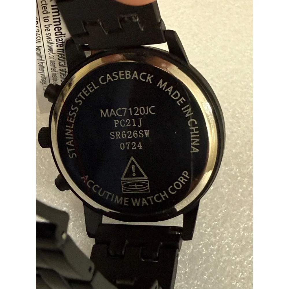 Geneva‎ Mens Black Bracelet Watch Mac7120jc